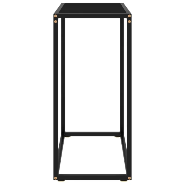 Table console Noir 60x35x75 cm Verre trempé