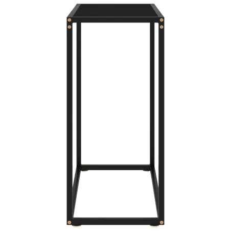Table console Noir 60x35x75 cm Verre trempé