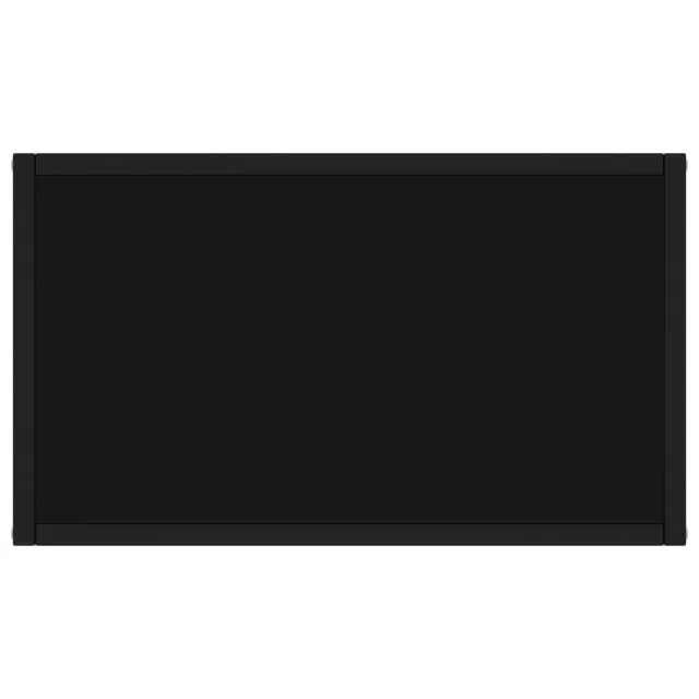 Table console Noir 60x35x75 cm Verre trempé