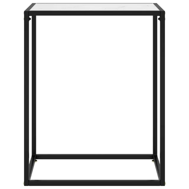 Table console Blanc 60x35x75 cm Verre trempé