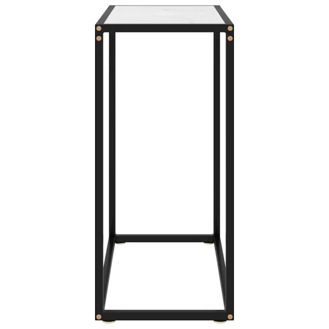 Table console Blanc 60x35x75 cm Verre trempé