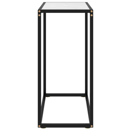 Table console Blanc 60x35x75 cm Verre trempé