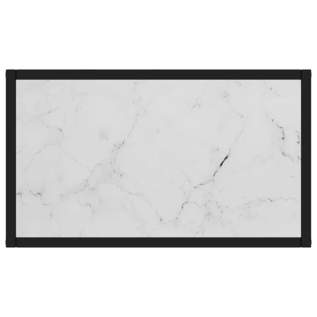 Table console Blanc 60x35x75 cm Verre trempé