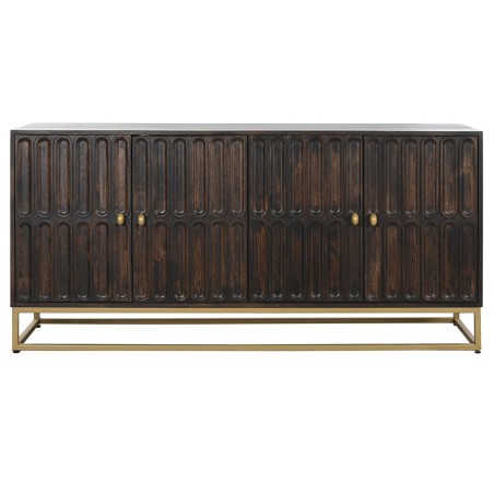 Buffet Home ESPRIT Doré Brun foncé Métal Bois de manguier 157,5 x 4