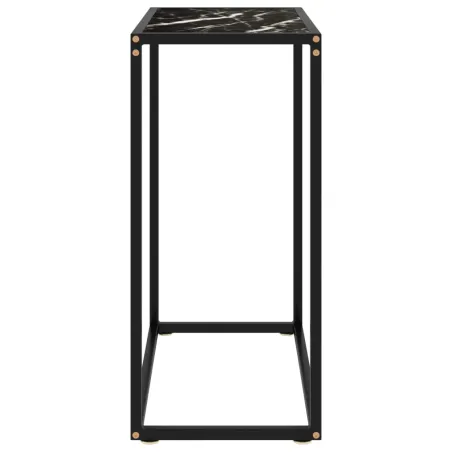 Table console Noir 60x35x75 cm Verre trempé