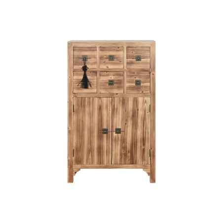Caisson à Tiroirs Home ESPRIT Noir Naturel Sapin Bois MDF Oriental 63