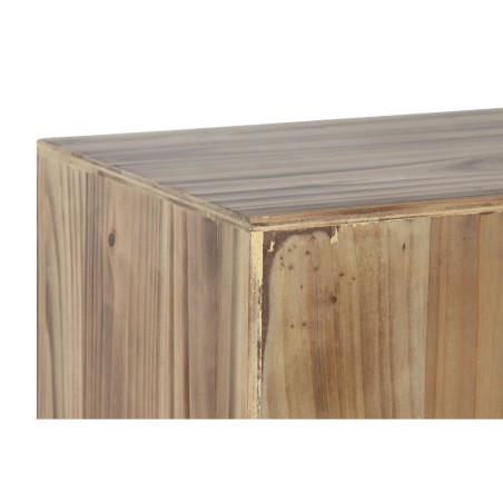 Cassettiera Home ESPRIT Nero Naturale Abete Legno MDF Orientale 63 x 2