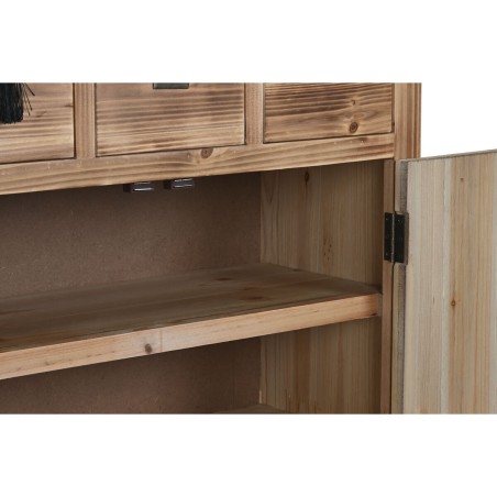 Caisson à Tiroirs Home ESPRIT Noir Naturel Sapin Bois MDF Oriental 63