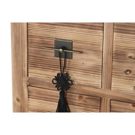 Caisson à Tiroirs Home ESPRIT Noir Naturel Sapin Bois MDF Oriental 63