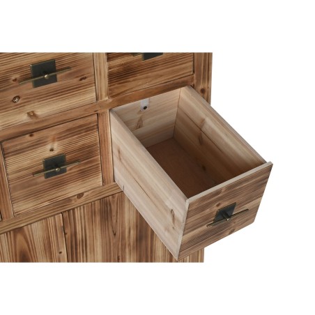 Cassettiera Home ESPRIT Nero Naturale Abete Legno MDF Orientale 63 x 2