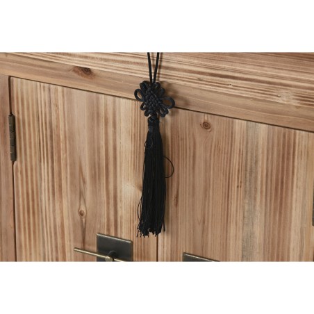 Nachtkastje Home ESPRIT Zwart Natuurlijk Sparrenhout Hout MDF 45 x 34