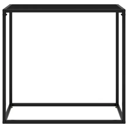 Table console Noir 80x35x75 cm Verre trempé 2