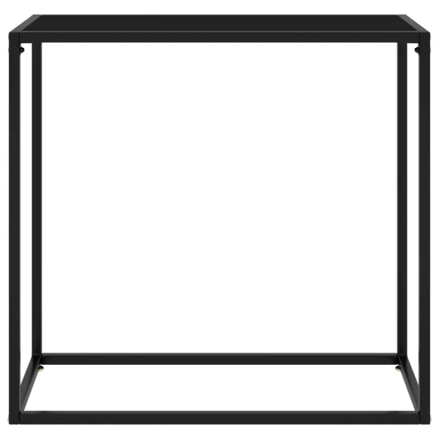 Table console Noir 80x35x75 cm Verre trempé