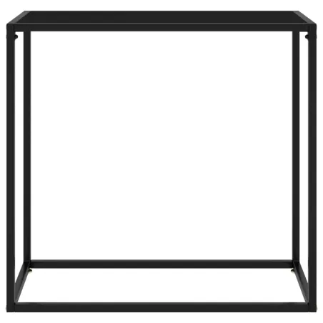 Table console Noir 80x35x75 cm Verre trempé