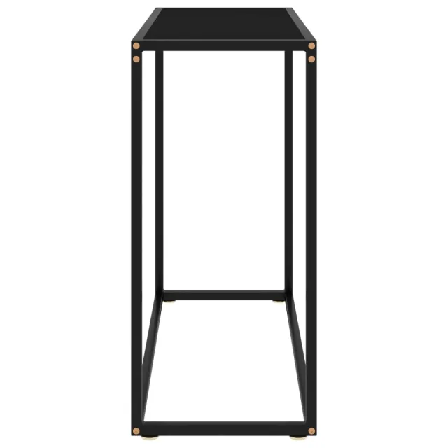 Table console Noir 80x35x75 cm Verre trempé