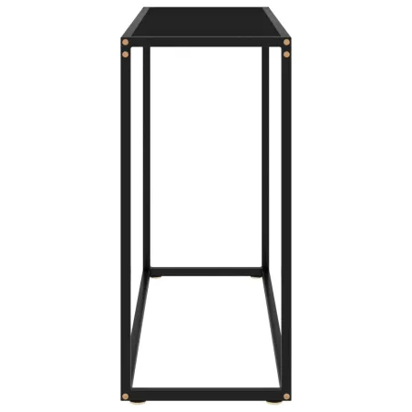 Table console Noir 80x35x75 cm Verre trempé