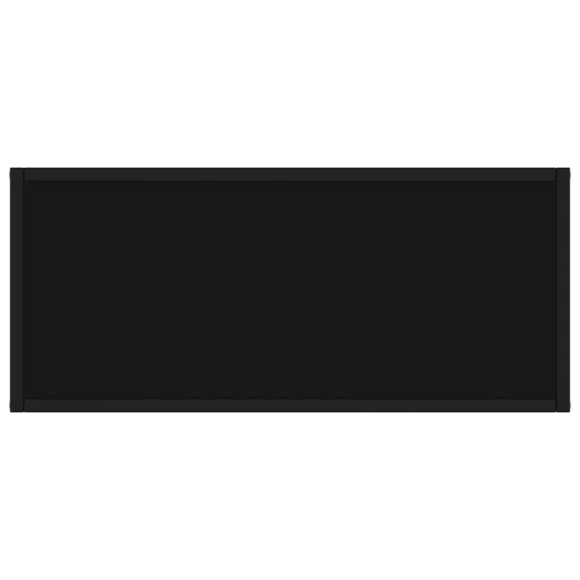 Table console Noir 80x35x75 cm Verre trempé