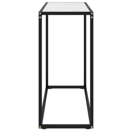 Table console Blanc 80x35x75 cm Verre trempé