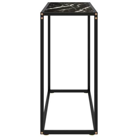 Table console Noir 80x35x75 cm Verre trempé