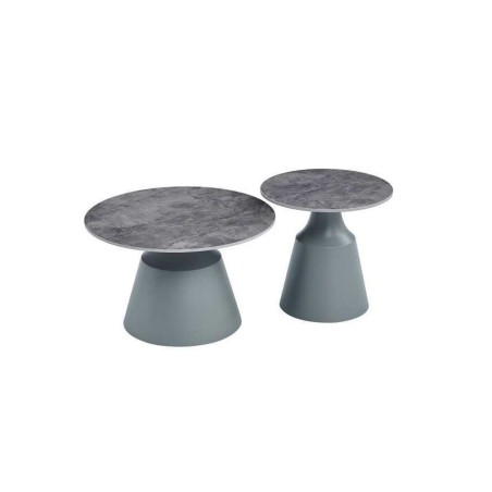 kleines Beistelltischchen Home ESPRIT Grau 70 x 70 x 43 cm 70 x 70 x 1