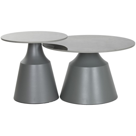 Kleine bijzettafel Home ESPRIT Grijs 70 x 70 x 43 cm 70 x 70 x 1 cm