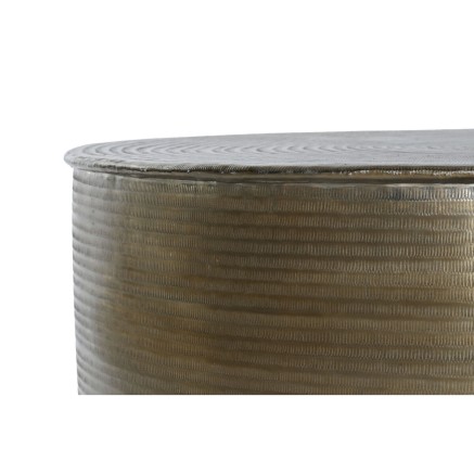 Mesa de Centro Home ESPRIT Dorado Aluminio 90 x 90 x 40 cm 2