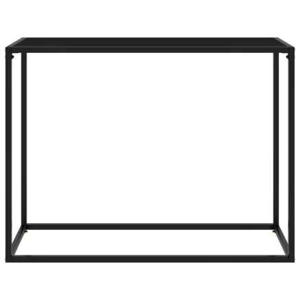 Table console Noir 100x35x75 cm Verre trempé 2