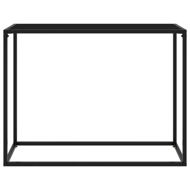Table console Noir 100x35x75 cm Verre trempé