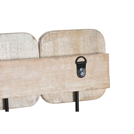 Perchero de Pared Home ESPRIT Blanco Negro Hierro Madera de mango Urba 2