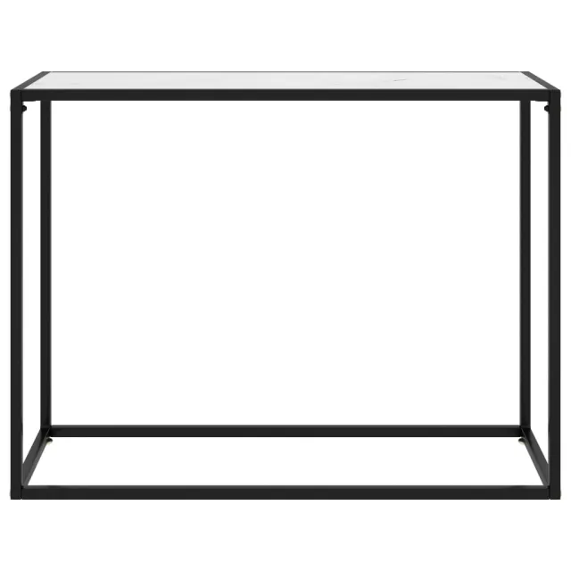 Table console Blanc 100x35x75 cm Verre trempé