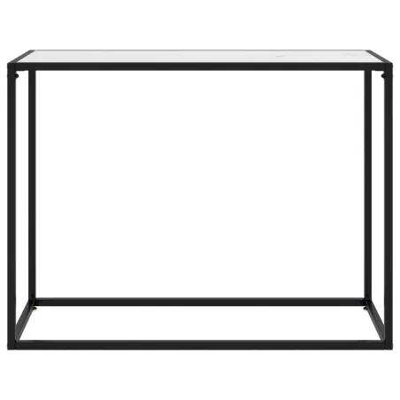 Table console Blanc 100x35x75 cm Verre trempé