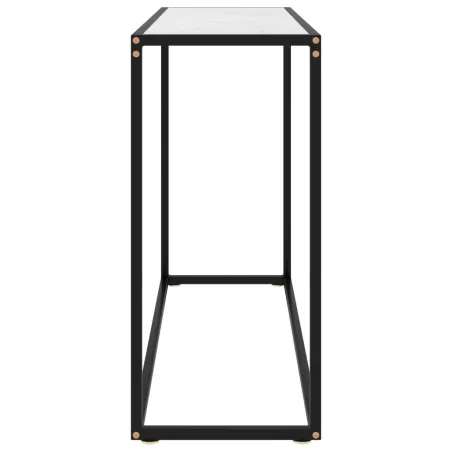 Table console Blanc 100x35x75 cm Verre trempé
