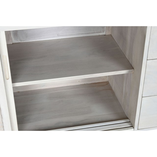 Buffet Home ESPRIT Blanc Rotin Bois de manguier 155 x 40 x 80 cm