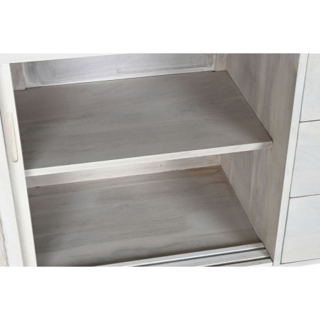 Credenza Home ESPRIT Bianco Rattan Legno di mango 155 x 40 x 80 cm