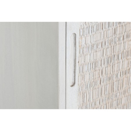 Aparador Home ESPRIT Blanco Ratán Madera de mango 155 x 40 x 80 cm