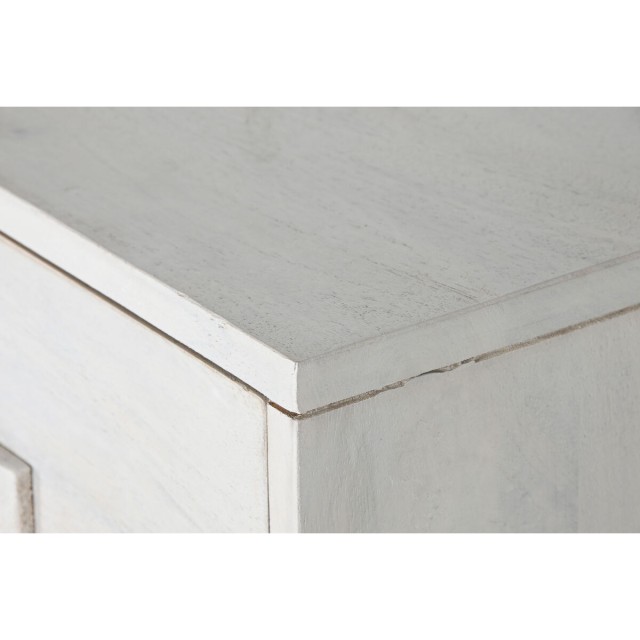 Anrichte Home ESPRIT Weiß Rattan Mango-Holz 155 x 40 x 80 cm