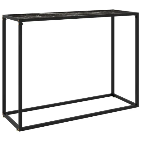 Table console Noir 100x35x75 cm Verre trempé