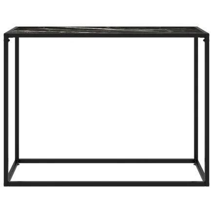 Table console Noir 100x35x75 cm Verre trempé 2