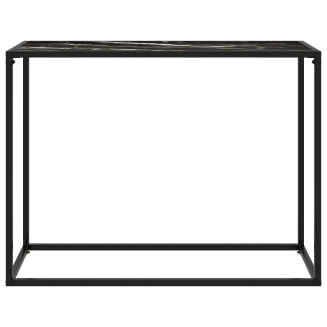 Table console Noir 100x35x75 cm Verre trempé