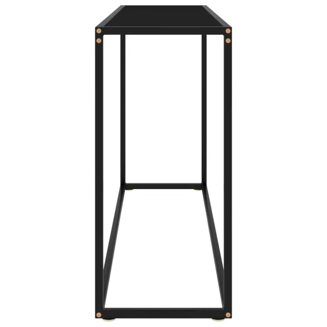 Table console Noir 120x35x75 cm Verre trempé
