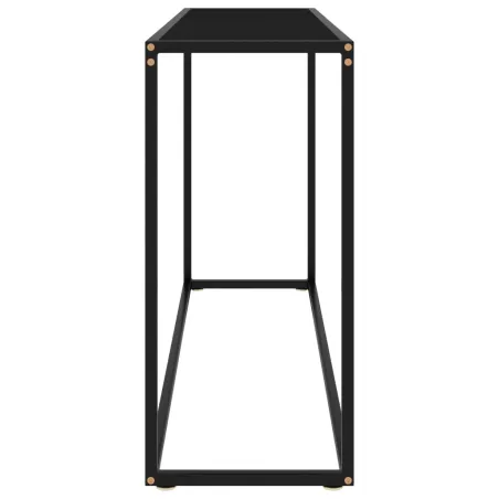 Table console Noir 120x35x75 cm Verre trempé