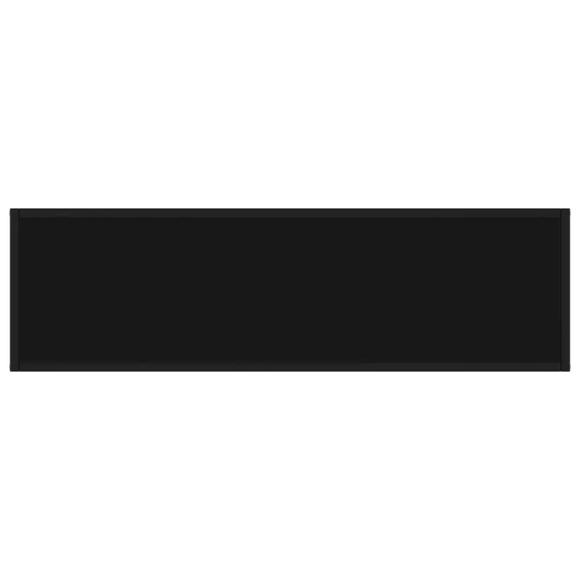 Table console Noir 120x35x75 cm Verre trempé