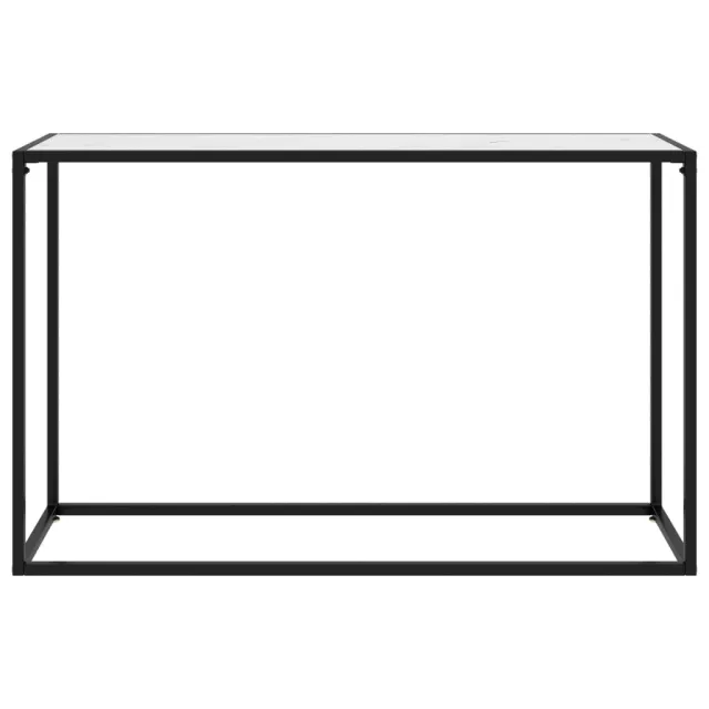 Table console Blanc 120x35x75 cm Verre trempé