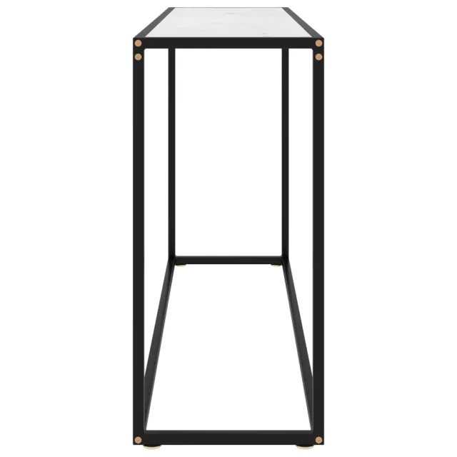 Table console Blanc 120x35x75 cm Verre trempé