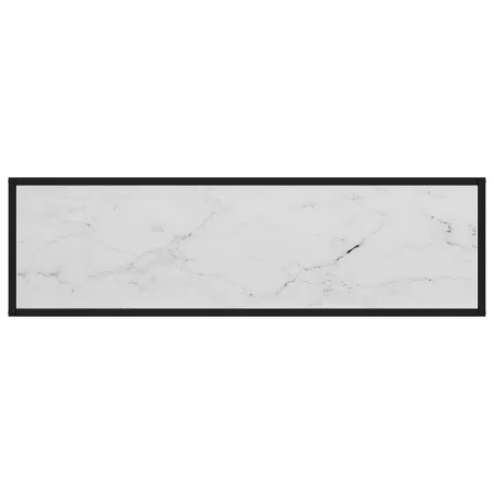 Table console Blanc 120x35x75 cm Verre trempé