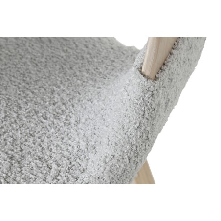 Chaise de Salle à Manger Home ESPRIT Gris Polyester Bois 55,5 x 67,5