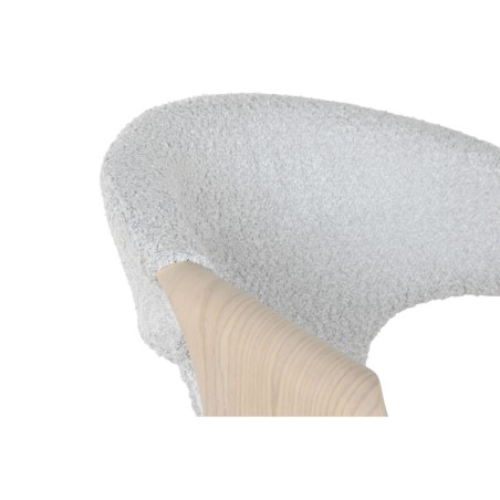 Sedia da Sala da Pranzo Home ESPRIT Grigio Poliestere Legno 55,5 x 67,