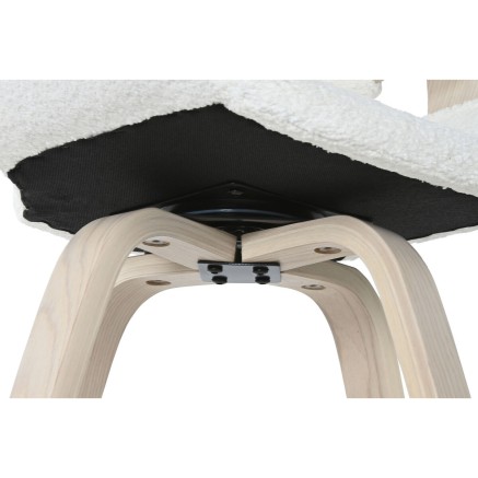 Sgabello Home ESPRIT Bianco Legno 55,5 x 52,5 x 92,5 cm 2