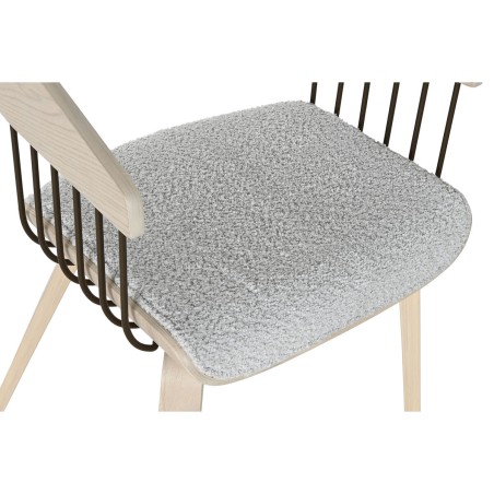 Sedia da Sala da Pranzo Home ESPRIT Grigio Poliestere Legno 51 x 55 x