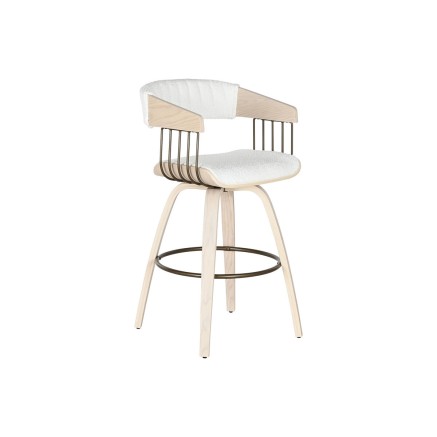 Hocker Home ESPRIT Weiß Holz 51,5 x 47,5 x 94,5 cm 2